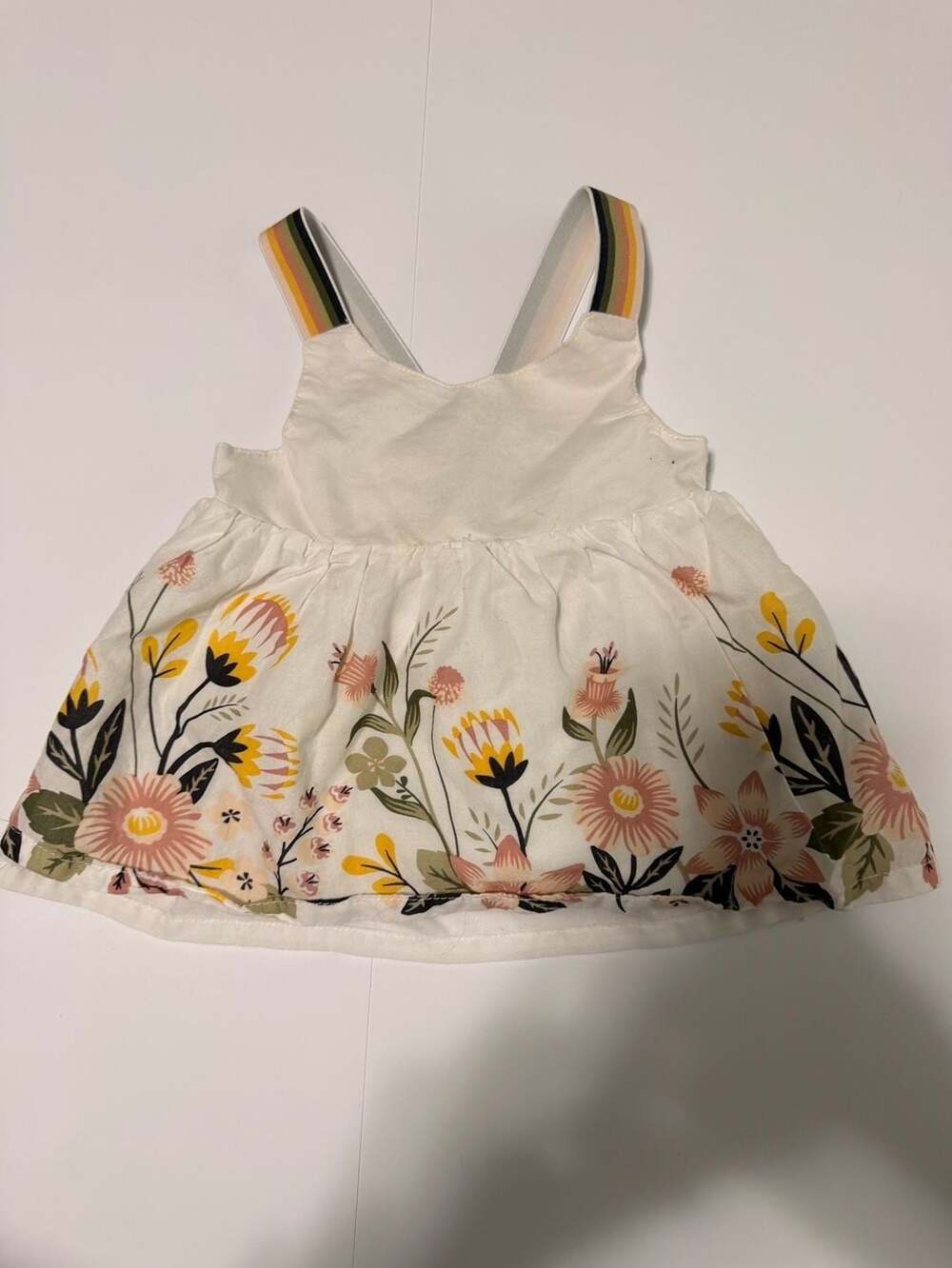 Cynthia Rowley Girls Floral Print Knit Dress with Elastic Straps